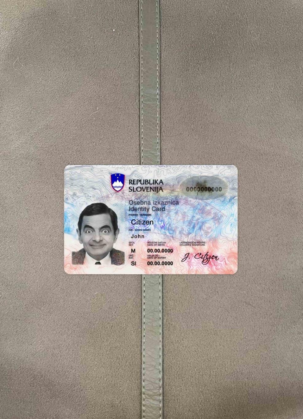 Slovenia ID photolook FRONT PSD template